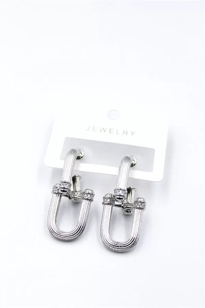 Generic Brand Tf Chain Earrings - Silver