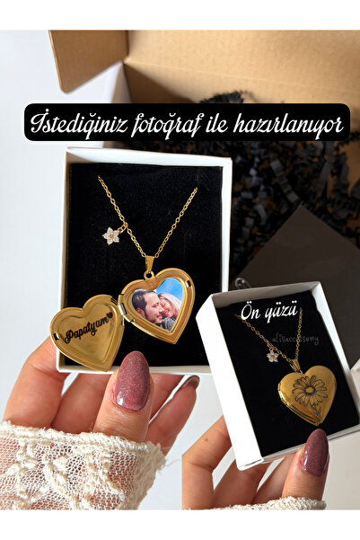 Alis Accessory Fotoğraflı papatyam kolye