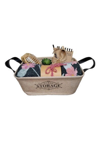 Home Set pentru casa, patura 130x160, cos depozitare cu manere, perie, ghivec...
