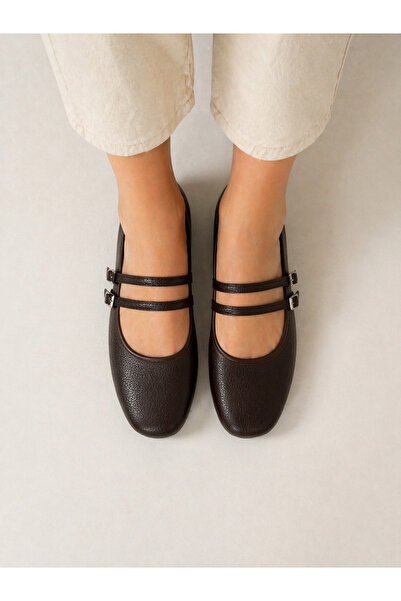 FootFrenzy Γυναικεία παπούτσια μπαλαρίνας Lora με διπλό λουράκι και αγκράφα –...