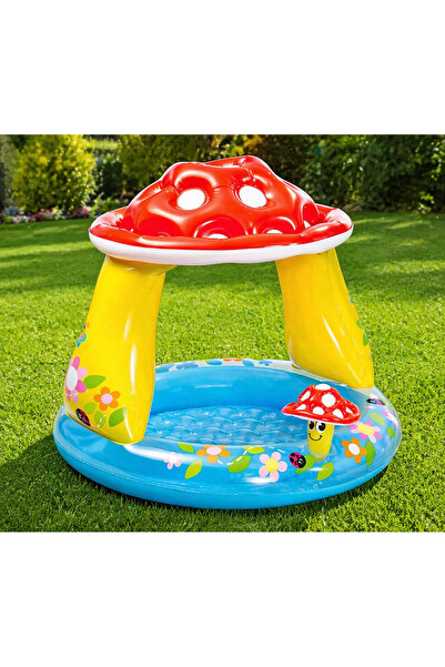 Intex Φουσκωτή Παιδική Πισίνα με Στέγη σε Σχήμα Μανιταριού, 102x88 εκ., 45 λί...