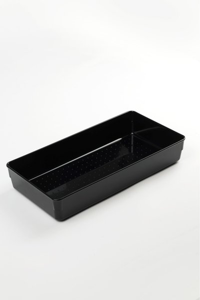 color house Glossy Black (Piano Black) Set of 7 Modular Drawer Organizers