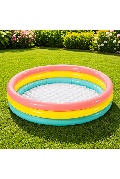 Intex Φουσκωτή Παιδική Πισίνα 3 Δακτυλίων, 114x25 εκ., 131 λίτρα, Μαλακός Πάτ...