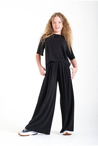LOCO LOCO Limi Young Girls' Soft, Flexible, Structured Pants and T-Shirt 2-Pi...