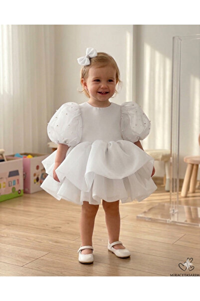 Mirace Styl Κοριτσίστικο φόρεμα με μπαλόνια στα μανίκια και φούστα, βραδινό φ...