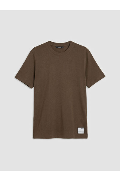 LC Waikiki Brown crew neck men's t-shirt from gulis clothing