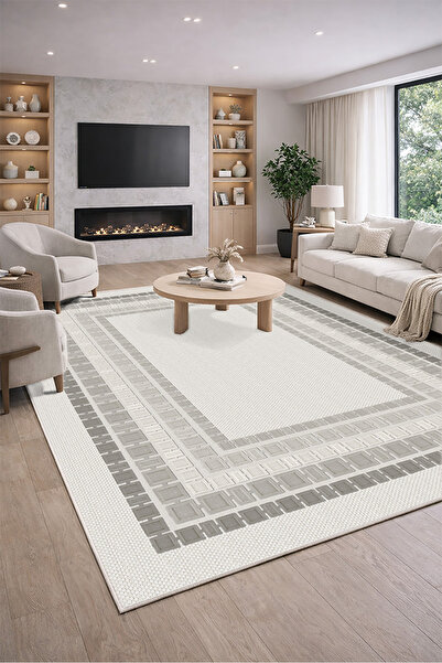 Lioara Home Modern Dijital Baskı Halı | Yıkanabilir Kaymaz Taban Salon & Yata...