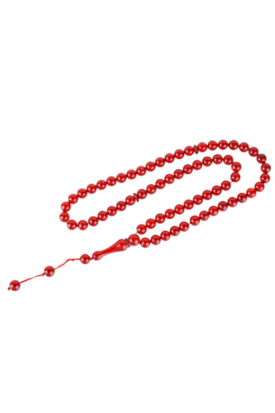 OEMS Natural Amber Tasbih with Enhanced Red Color – Elegant Baltic Amber Design