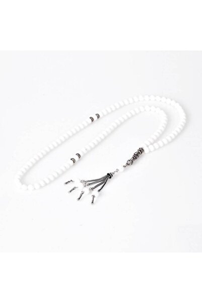 OEMS White coral rosary + silver