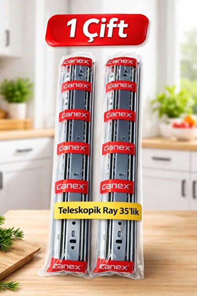 erkan mobilya ve hırdavat Teleskopik Ray 1 çift-1 çekmecelik (35'lik)
