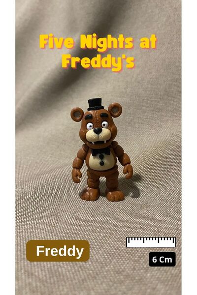 3D Ekspres Freddy Fazbear Oynar Eklemli Figür Fnaf Five Nights at Freddy's 6 Cm
