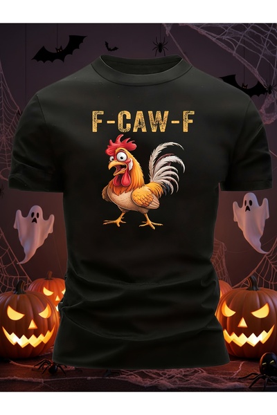 yiou trendy clothing تي شيرت Fcawf Fun Chick F-Caw-F بنمط F-Caw-F - تي شيرت ر...