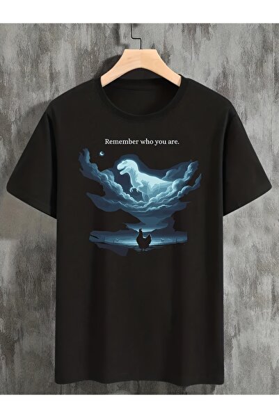 yiou trendy clothing تي شيرت Remember Who You، تي شيرت مضحك ومرح يتطور مع الزمن.