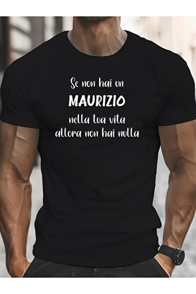 yiou trendy clothing Men's Italian Letter Print T-shirt
