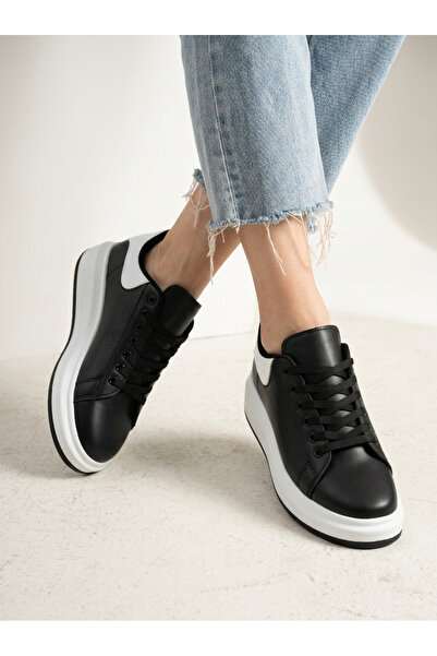 Encool Γυναικεία ασπρόμαυρα αθλητικά παπούτσια με χοντρή σόλα – Άνετα καθημερ...