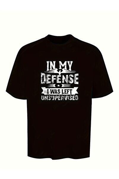 yiou trendy clothing تي شيرت رجالي عصري بأكمام قصيرة مطبوع عليه "Defend Me"