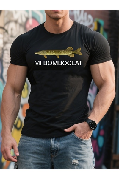 yiou trendy clothing تي شيرت My Bomboclat Fish - تي شيرت مضحك بتصميم الإيموجي
