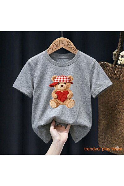 playwear تي شيرت للأطفال مطبوع عليه قبعة مربعة الشكل بنسبة 100% للجنسين من 5 ...