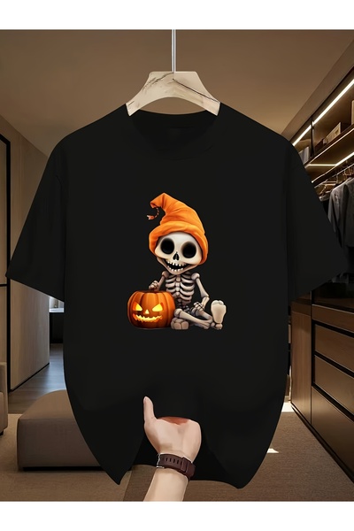 yiou trendy clothing قميص صيفي رجالي قصير الأكمام للهالوين 2025، قميص رياضي خ...