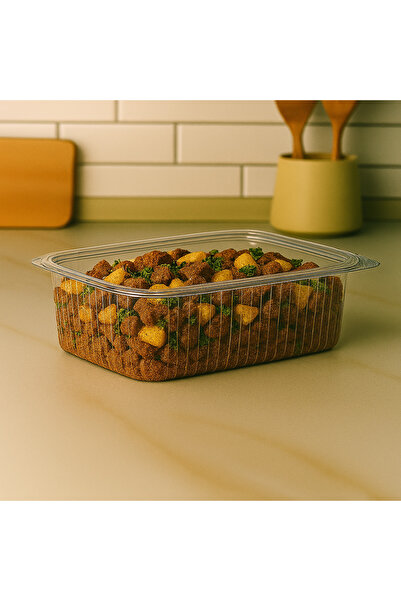 Als 1750 Cc Leak-Proof Plastic Container Flat Lid (1.75 Lt) 25 Pieces