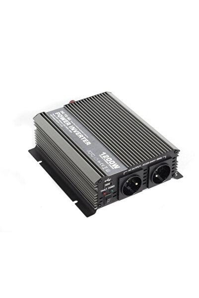CAR Μετατροπέας αυτοκινήτου Car-1200 din 12V σε 230V, USB, 1200W