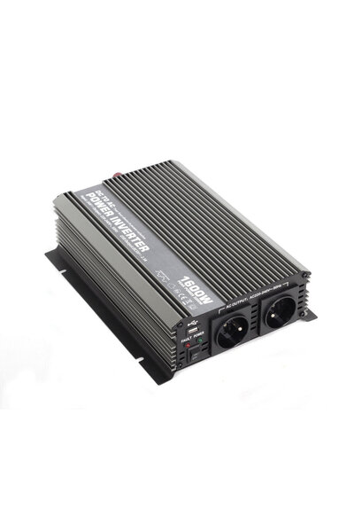 CAR Инвертор авто Car-1600 дин 12V към 230V, USB, 1600W