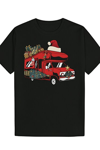 yiou trendy clothing تي شيرت رجالي لعيد الميلاد بتصميمات سانتا كلوز والعربات ...