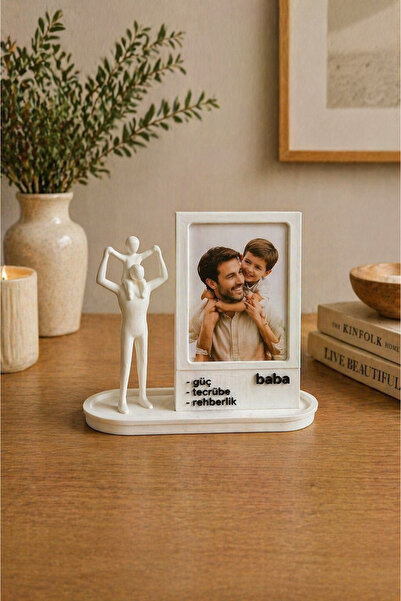 Root Made Baba ve Çocuk Temalı Dekoratif Modern Fotoğraf Çerçeve 10x7 Fotoğra...
