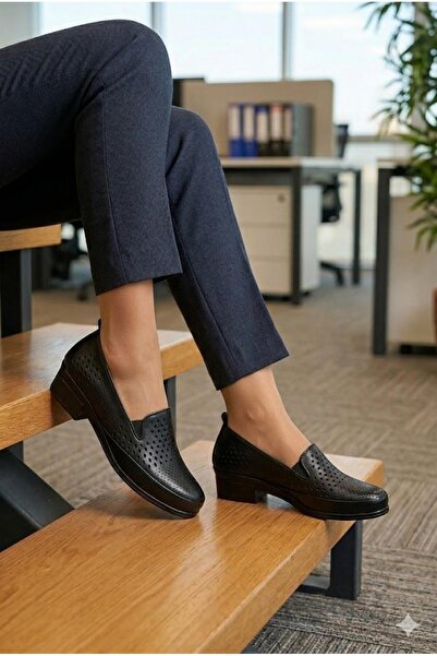 Mehmet Mete 4293 Ανατομικά γυναικεία παπούτσια με χαμηλό τακούνι, τυπωμένα με...