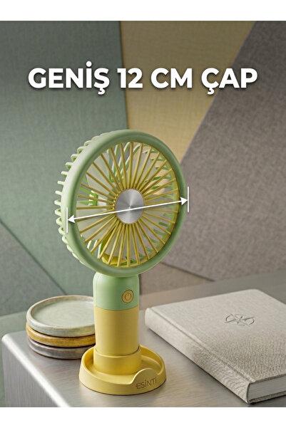 HELIX COSMETIC Summer Fan El Vantilatörü Geniş Çap 3 Kademe Sessiz Hızlı