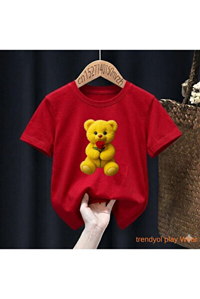 playwear Μπλουζάκι με στάμπα Bear Yellow Rose 100% παιδικό unisex για ηλικίες...