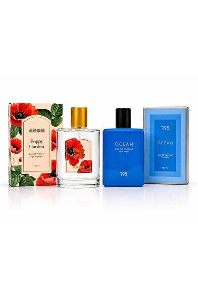 Angie Poppy Garden Edp Kadın Parfüm ve R-95 Ocean Edp Erkek Parfüm Seti 2x100 ml