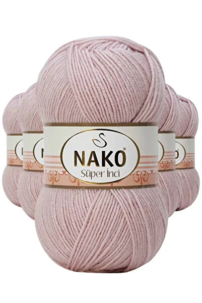 Generic Brand 5 Pieces Super Pearl Hand Knitting Thread 100 gr Rosebud 318