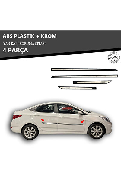 KromGaraj HYUNDAI ACCENT BLUE YAN KAPI KORUMA ÇITASI PLASTİK + KROM