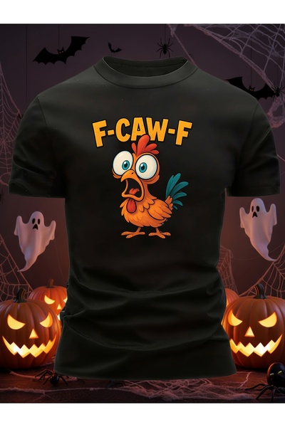 yiou trendy clothing تي شيرت Fcawf Fun Chick Pattern، تي شيرت رجالي كاجوال بأ...