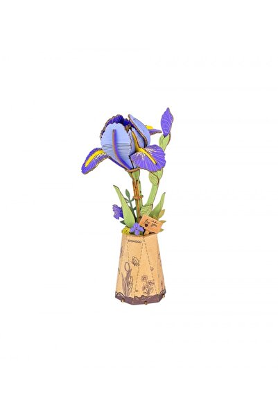 Rolife 3D Παζλ, Μοβ Άνθος Ίριδας, Ξύλο, RoLife, 73 κομμάτια