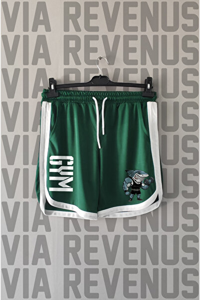 Vordevia Gym Printed Unisex Retro Varsity Sports Training Shorts
