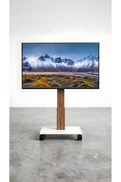 Kevega Tekerlekli Televizyon Ünitesi & Televizyon Standı Kayın 32''–75'' inç ...