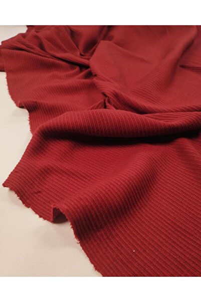 Kumaş Parça Κόκκινο Βουργουνδί Πλεκτό Ύφασμα Απαλό Ελαστικό για Φορέματα & Το...