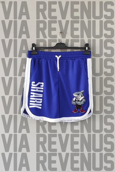 Vordevia Σορτς προπόνησης γυμναστικής SHARK με στάμπα Unisex Retro Varsity