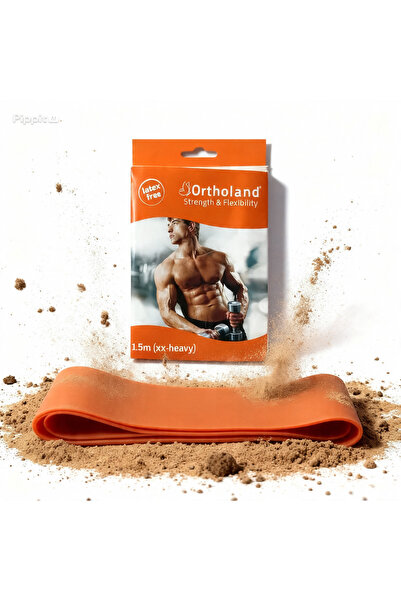 Orthland Xx-Heavy Hard Level Pilates and Fitness Resistance Band - Orange - 1...