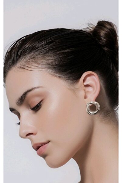 Monalisa Home Figured Silver Color Special Design Earrings
