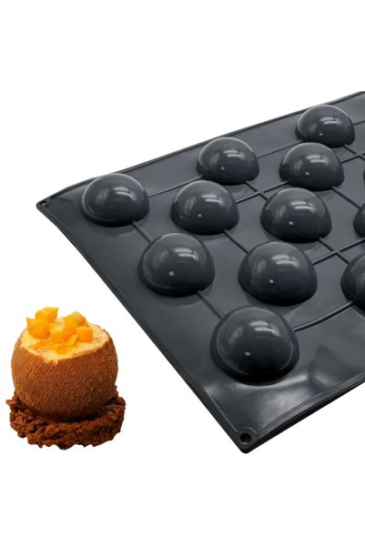 Bp Bizden Pastacılık Karadağ Metal Kokonat Silicone Cake Mold Full Sphere 40X60 cm