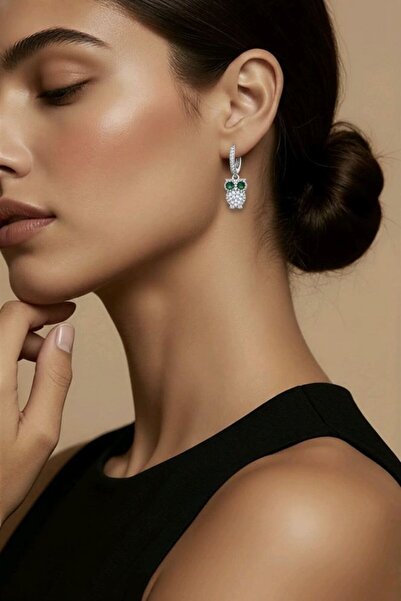 Monalisa Home Owl Figured Zircon Stone Luxury Earrings