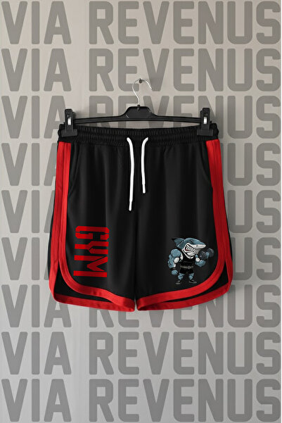 Vordevia Σορτς προπόνησης γυμναστικής με στάμπα GYM, Unisex, ρετρό στυλ Varsity