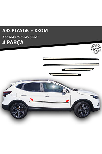 KromGaraj NİSSAN QASHQAİ YAN KAPI KORUMA ÇITASI PLASTİK + KROM