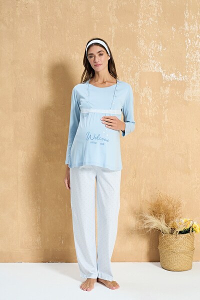 Over Sleep by Poleren Σετ εγκυμοσύνης με μακριά μανίκια από ύφασμα Modal
