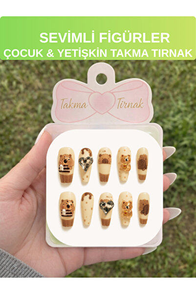 Fitting Nail Enhancement Nail Kit for Kids Fitting Nail Accessory Cute Figures Adult And Child Nail Adhesive Long Model Self Adhesive Fitting Enhancement Nail