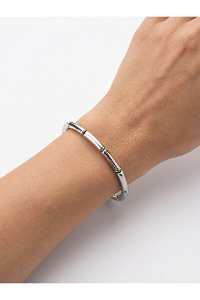 Esnek Modern Çelik Silver Bileklik – Şık Günlük Kullanım