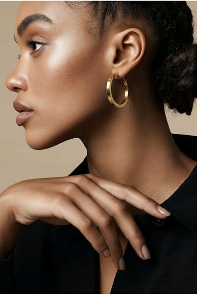 Monalisa Home Small Size 2 cm Diameter Yellow Color Hoop Earrings